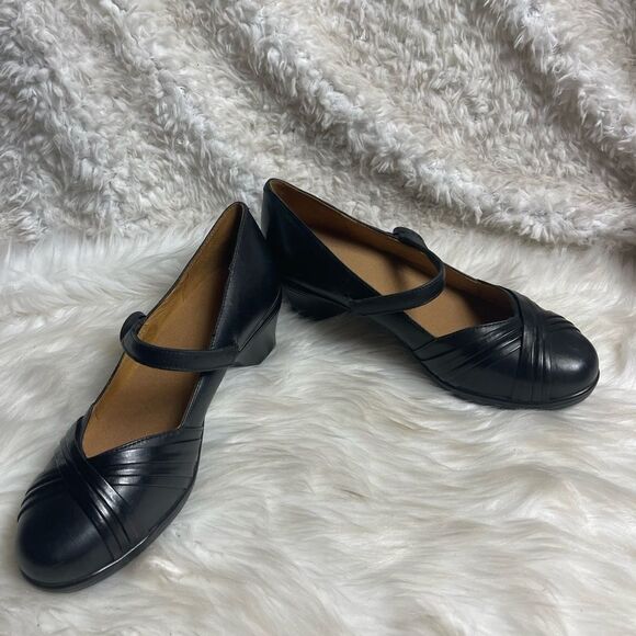 Dr Comfort Cindee Leather Black Mary Jane wedge 2” heels BOA System SZ10W - Picture 5 of 10